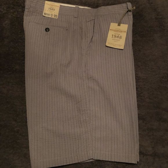 Original Weatherproof Vintage Shorts, pinstripe in dusk grey - NWT, Size…‎ - Picture 8 of 8